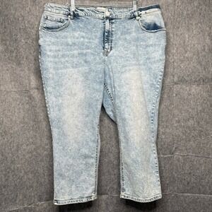 Lane Bryant Signature Fit High Rise Girlfriend Straight Crop Jeans- Sz‎ 22